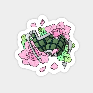 Bakugo Gauntlets with Peonies Sticker